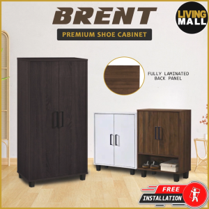 Living Mall Brent Series Shoe Cabinet Fully Laminated Back Panel Thick Particle Board