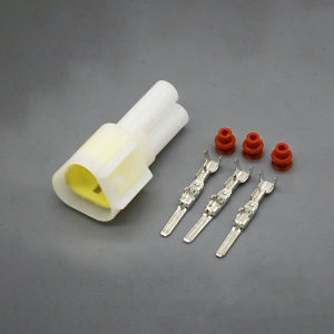 1Set 3Pin Way Black Or White Male Female Waterproof Auto Electrical Wire Connector Plug FW-C-3M-B FW-C-3F-B Wire Harness Plug