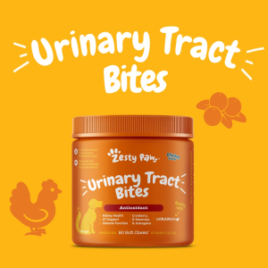 Zesty Paws Urinary Tract Bites (Antioxidant) Dog Supplements 90 Soft Chews