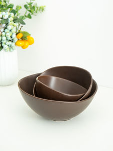 Bát Ăn Cơm Kiểu Nhật Bản Bằng Gốm Sứ Đơn Sắc Không Đều Đặn Sáng Tạo Cá Nhân Hóa Bát Đựng Súp Nhỏ Bát Ăn Một Người