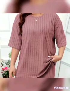 Set knit jumbo Setelan Wanita Lengan Pendek Kekinian Terbaru Berkualitas bahan knit import