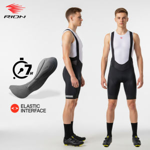 RION Mens Cycling Bib Shorts Bicycle Tights Road Bike Original Italy Elastic Interface Paris Hp Men Pad Pro MTB Clothing Men 7H