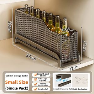 B&W | Multi-functional Pull-out Kitchen Cabinet Organizer Deep Drawer Basket