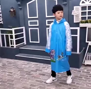 Raincoat for Kids With Backpack Allowance