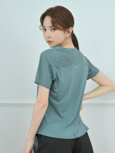 Womens Summer Running T-Shirt Breathable Quick Dry Fitness Yoga Loose Fit Short Sleeve Sportswear Professional Mesh Top