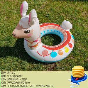 Unicorn Alpaca Tyrannosaurus Shape Rainbow Horse Kids Swimming Ring Thickened Male and Female Baby Inflatable Life Buoy