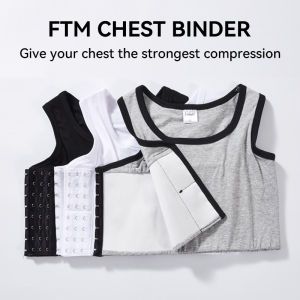 Chest Binder Full Bandage Side Buckle Breast Binder Super Tight Tomboy Binder Trans Binder For Women
