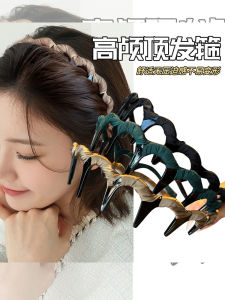 คลิปผมทรงคลาสสิกสไตล์วินเทจสำหรับผู้หญิง ทรงคลิปผมทรงคลื่น ทรงสูง ทรงใหม่ 2025 คลิปผมผ้าป้องกันการลื่น คลิปผมสำหรับผู้หญิง