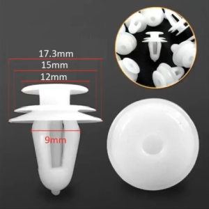 Set 100 đinh tán nhựa 9mm (màu trắng) cho xe hơi - Chốt vít nở nút gài tappi cho ô tô Fender