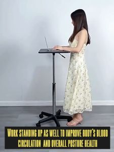 Smart Ergo Mobile Height Adjustable Table with wheels