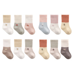 Lawadka 3Pairs/set Kids Socks For Girls Boys Spring Autumn Baby Girl Boy Toddler Short Sock 0-5Years Cotton Childrens Socks