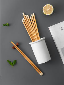 Bộ 5 Đôi Thìa Gỗ Nguyên Khối Cao Cấp Nhà Bếp Thiết Kế Đơn Giản Chống Mốc Đầu Nhọn Thìa Gốm Sứ Bằng Gỗ Gụ Ghép Thanh