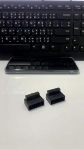 USB 3.0 ข้องอ 90 องศา 19/20 Pin แปลงเมนบอร์ด ชุดกระเป๋า USB C สำหรับเป็นระเบียบ สำหรับจัดสายไฟให้สวยงาม