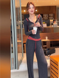 SUYE | Contrast Color Slim Fit High Waist Sports Suit