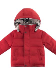 27Kids Kids Cotton Jacket Winter Coat Red Double-Sided Wear Warm Childrens Clothing Boys Winter Outfit Thickened Polyester Fiber