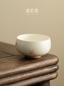 Chinese Style Ceramic Orchid Roast Monk Cup Gongfu Tea Drinking Speciality Cup Home Use Single Piece Tea Appreciation Cup