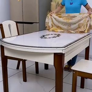 Oval/Rectangle Tablecloth  Waterproof and Oil Resistant  Table Cloth PVC Table Cover Kitchen and Dining Cushion 2 / 4 / 6 / 8 / 10 Seater Table Protector