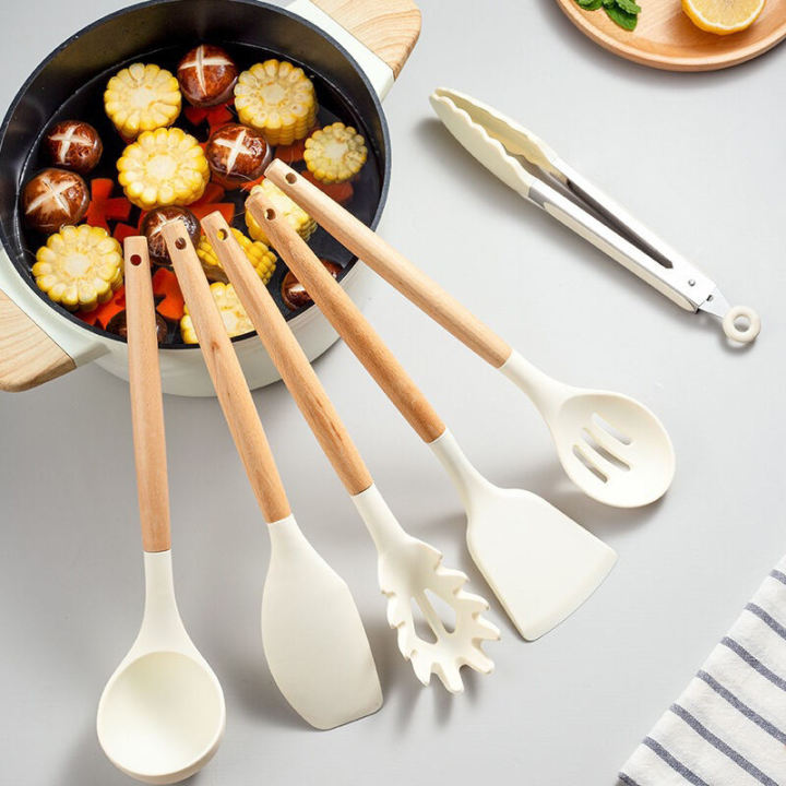 12pcs/Set Non-stick Silicone Cooking Spatula Set set Heat Resistant 446 ...