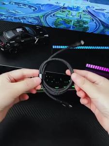 Cáp Dữ Liệu USB C Sang USB C 2 Trong 1 Tích Hợp Giá Đỡ Gấp Gọn Sạc Nhanh 240W Kèm Giá Đỡ Để Bàn Type C Dành Cho iPhone 17 16 Samsung