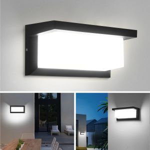 Phong Cách Retro LED Hình Chữ Nhật Đèn Treo Tường Vintage Trong Nhà Ngoài Trời Hiên Nhà Đèn Phòng Khách Phòng Ngủ Sân Trang Trí Nhà Cửa