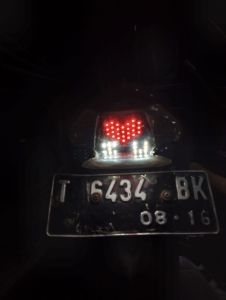 Stoplamp Running I LOVE U Mio Smile Mio Sporty automatis 8 Mode dan 10 Mode PNP