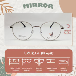FRAME KACAMATA PRIA/WANITA SIZE 50 MODEL BULAT FULL FRAME/FRAME PAKET