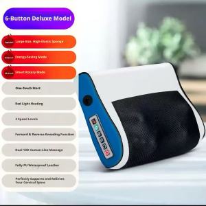 2026 Shiatsu Heated Massage Pillow Neck Back Lumbar Pain Relief Cushion Portable Relax for Car Home Office Practical Gift