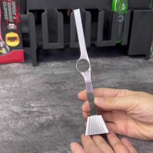 other | Zinc Alloy Hair Thinning Styling Razor With Finger Ring Barber Straight Razor Holder with Stand for Salon Barbershop & Home