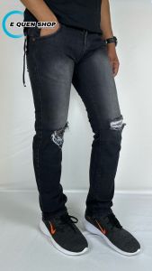 Celana Jeans Panjang Pria Sobek Sobek Black Jazz Fifty One Denim