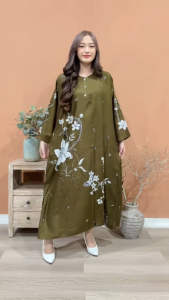 Longdres Batik Jumbo DAMARA LD13Ocm: Daster Panjang Berkualitas & Terbaru Busui