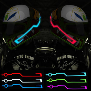 Motorcycle Helmet Light Night Flashing Riding Helmet EL Light Strips 3 Mode Led Riding Signal Helmet Light Strip Decoration for Motorcycle Bicycle
