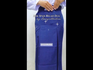 Rok Span SMP Belah Dua Depan Rok Panjang SMP Biru Navy Model Pas Body Lipit Seragam sekolah Paling LARIS