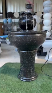 ยกชุดฟรีปั๊มน้ำ น้ำพุ น้ำล้น [A1069] น้ำผุดหัวทรงแจกันปากหยัก ร้านเรารับประกันสินค้าแตก แตกเคลมให้ 100 %