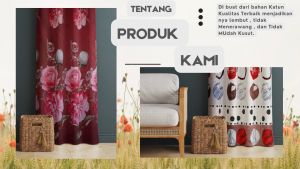 Gorden ukuran TINGGI 225CM elegan Jendela Pintu smockring Free Tali&hook hordeng kordeng gordyn