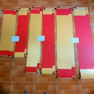 Phôi  câu đối giấy mỹ thuật nhiều kích thước. Câu đối trang trí tết.