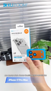 Cường lực bảo vệ camera Kuzoom dạng cụm cho iPhone 17 Pro Max chống trầy xước