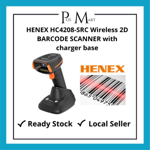 HENEX HC4208-SRC Wireless 2D Barcode Scanner with charger base