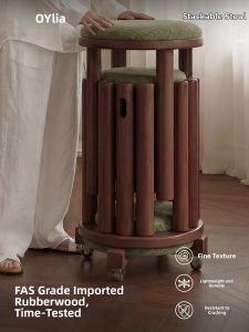 OYIla | Stackable Solid Wood Stool for Home and Restaurant Use