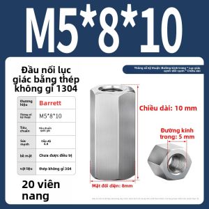 BAIRUITE | Ốc Lục Giác Dài Kết Nối Ốc Vít Thép Mỏng Cao