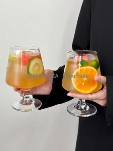 แก้วน้ำทรงสั้นสไตล์นอร์ดิก สำหรับค็อกเทล น้ำอัดลม น้ำโซดา แก้วผสมเครื่องดื่ม ให้ความรู้สึกหรูหรา