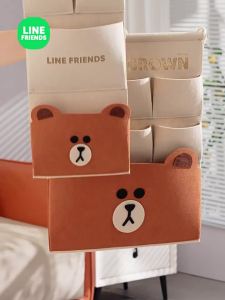 ของแท้ 100% Line Friends ถุงเก็บของแบบแขวนผนัง ถุงเก็บของแบบแขวนประตู ถุงตาข่ายเก็บของ กันน้ำ พกพาสะดวก 4 ช่อง 6 ช่อง LFB279/LFB167