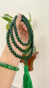 Vòng Tay Tràng Hạt Niệm Phật 108 Hạt Xanh Sơn Thủy Tự Nhiên 6 ly 8 Ly 10 ly Dùng Đeo Cổ Lần Hạt Niệm Phật