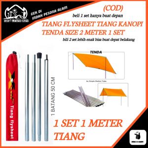 (COD)-tiang plsyheet/ tiang kanopi tenda/ piler tenda/ 2 meter / besi /