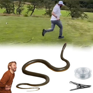 Realistic rubber snake prank fake snake with rope and clip for joking funny prank supplies April Fools Day