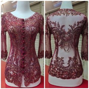 atasan kebaya wanita wisuda tile full payet||kebaya wanita sabrina modern||kebaya acara formal