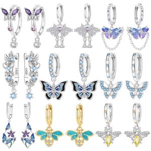 MISEFF S925 Sterling Silver Earring Exquisite Insect Elegant Butterfly Bee Earring Original Jewelry Birthday Gifts For Women