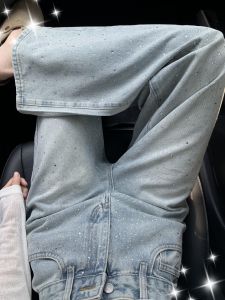 กางเกงยีนส์ทรงตรงเอวสูง ทรงหลวม ทรงสลิม ทรงเกาหลี กางเกงยีนส์ทรงตรงสำหรับผู้หญิง ฤดูใบไม้ผลิและฤดูใบไม้ร่วง 2025