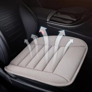 Breathable Linen Car Seat Covers Universal Non-Slip Cushion Pad for Summer All Season Comfortable Seat Protector for Car SUV