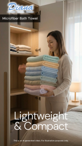 Diana Microfiber Bath Towel / Towel / Bathroom Towel / Gym Towel / Sports Towel / Soft Towel / Bright Color Towel