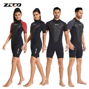 Zcco New 3MM Diving Suit Male and Female Couples One-piece Men and Women Short-sleeved Thick Cold Warm Diving Suit Surf Snorkeling Sun Protection Swimsuit
